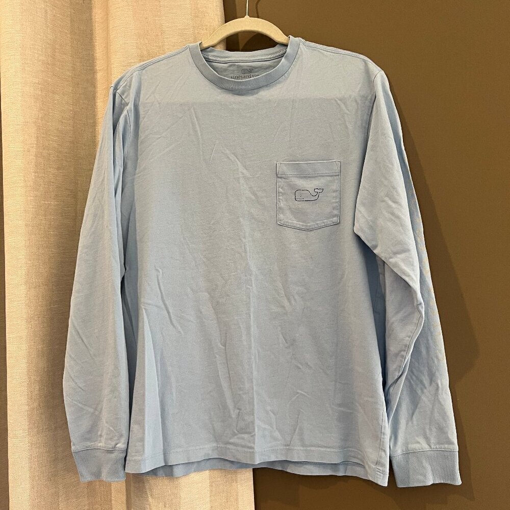 Men's light blue Vineyard Vines long sleeve t-shirt, Size Small